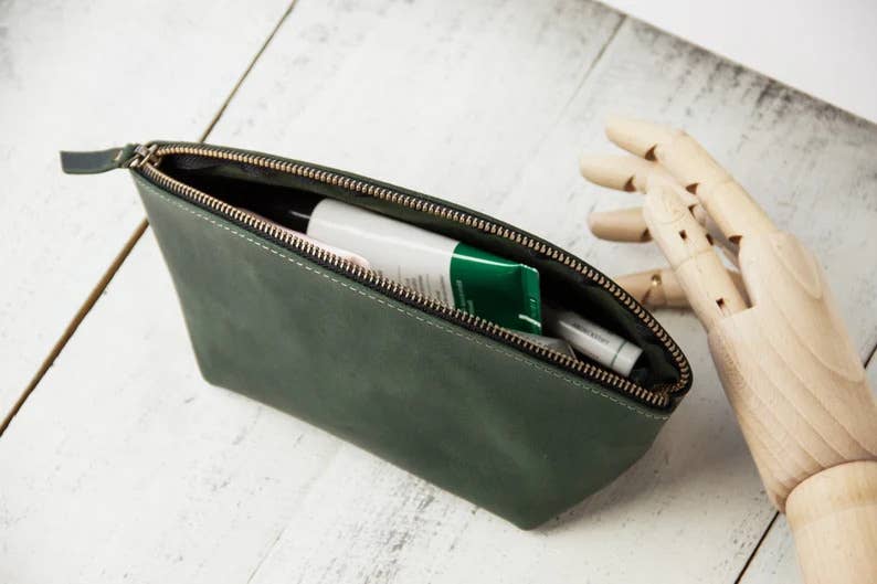 Leather Makeup Bag