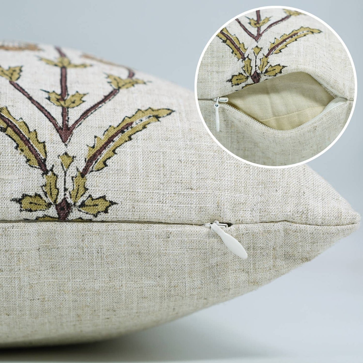 Block Linen Pillow Cover 18x18