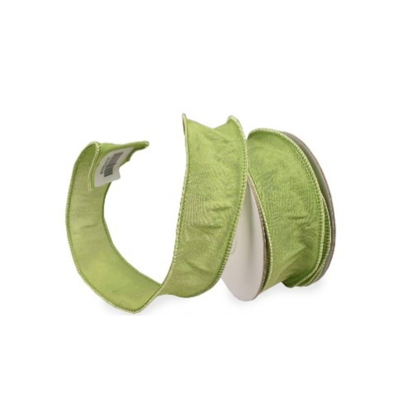 Faux dupioni 1.5'' X 10 YD Lime Ribbon