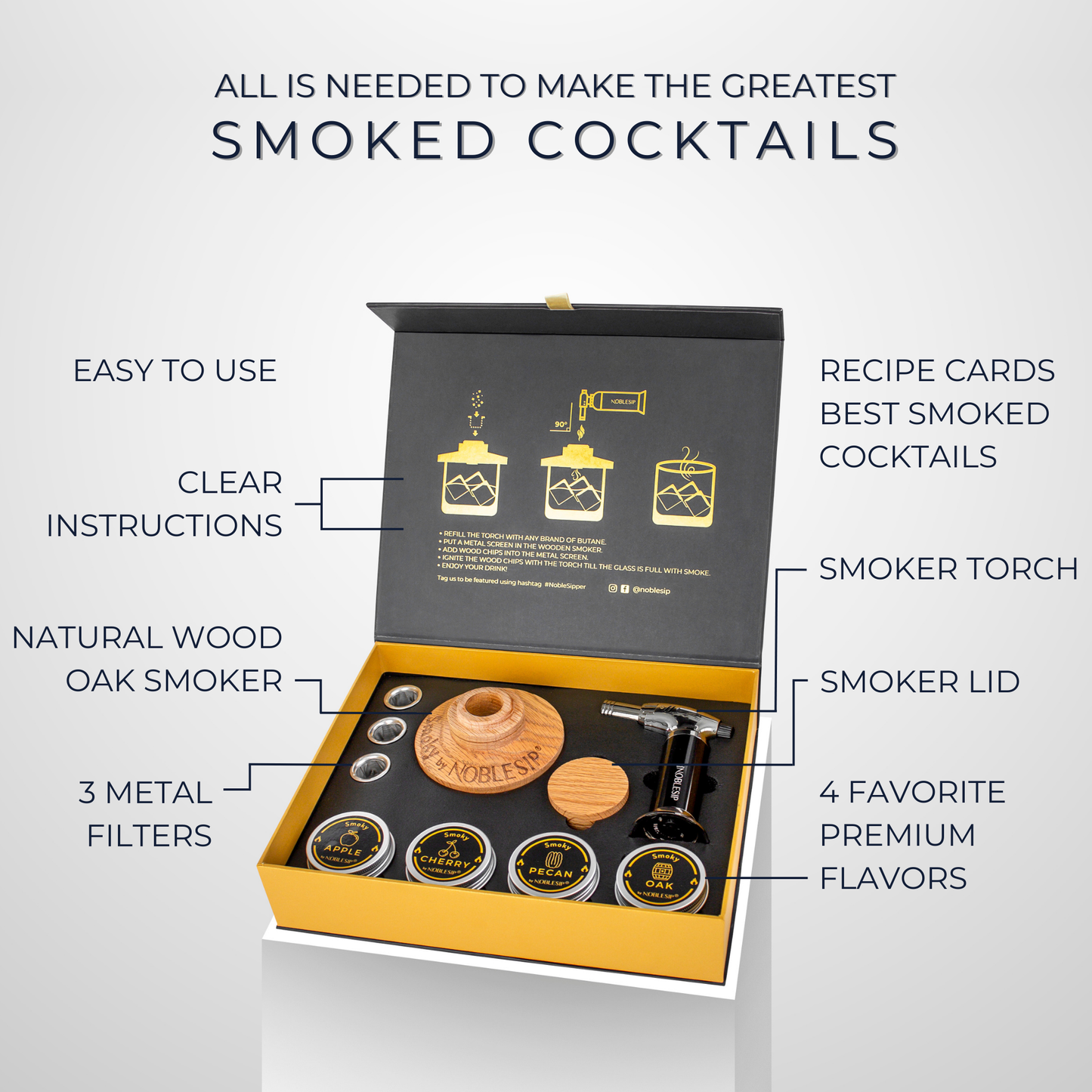Whiskey Cocktail Smoker Kit