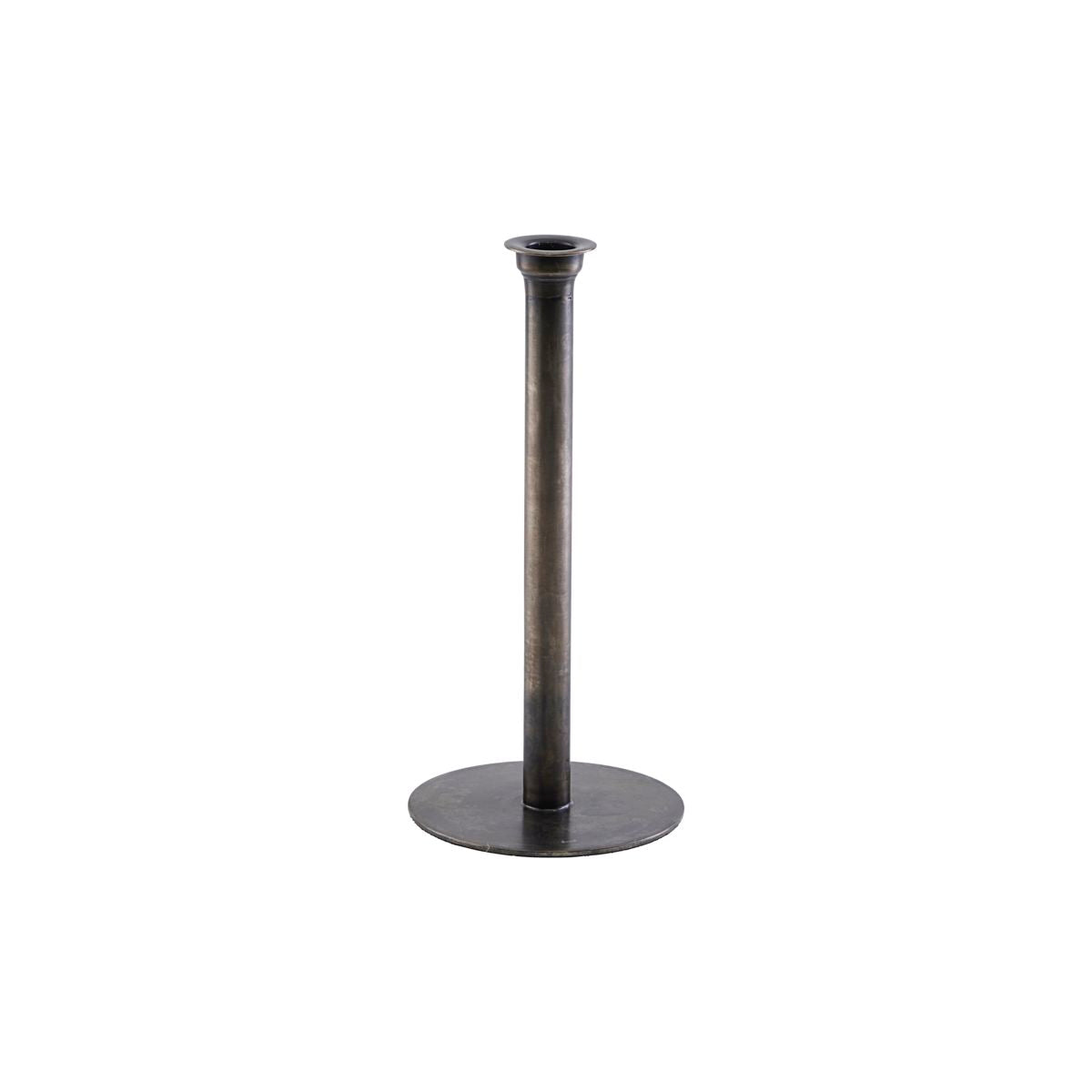 Tall Aged Copper Candle Holder
