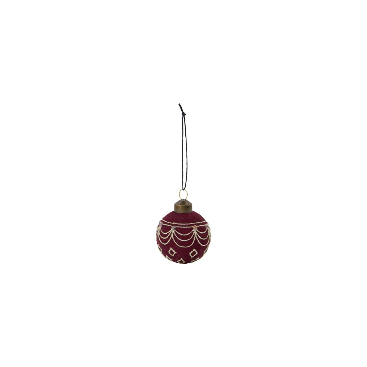 Maroon Velour Mini Ornament