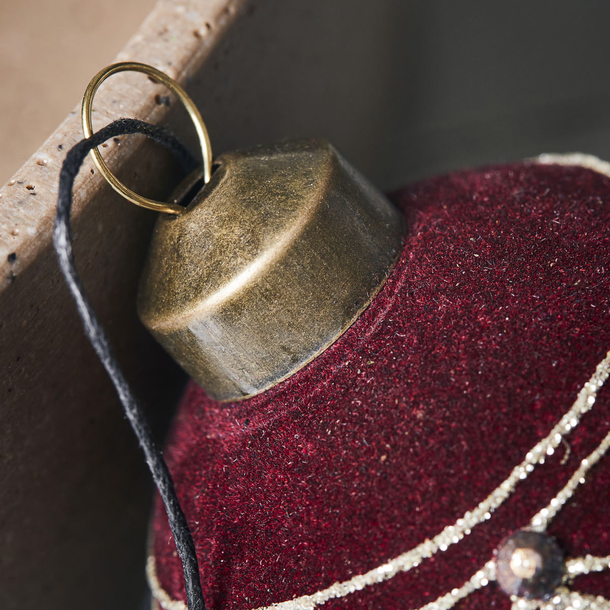 Maroon Velour Mini Ornament