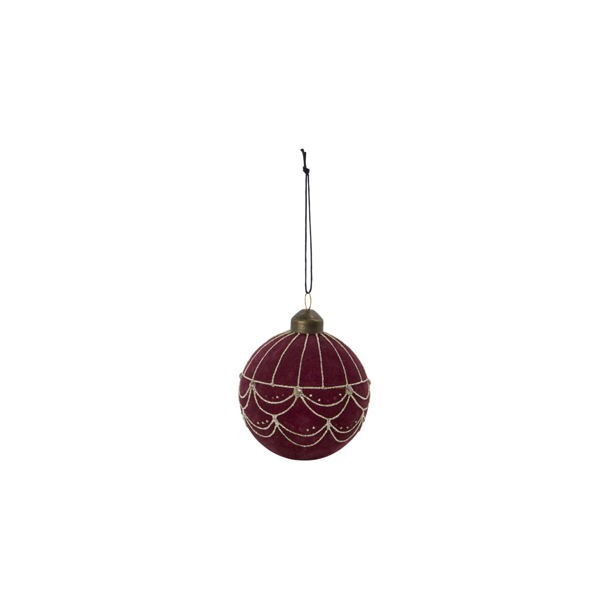 Maroon Velour Ornament