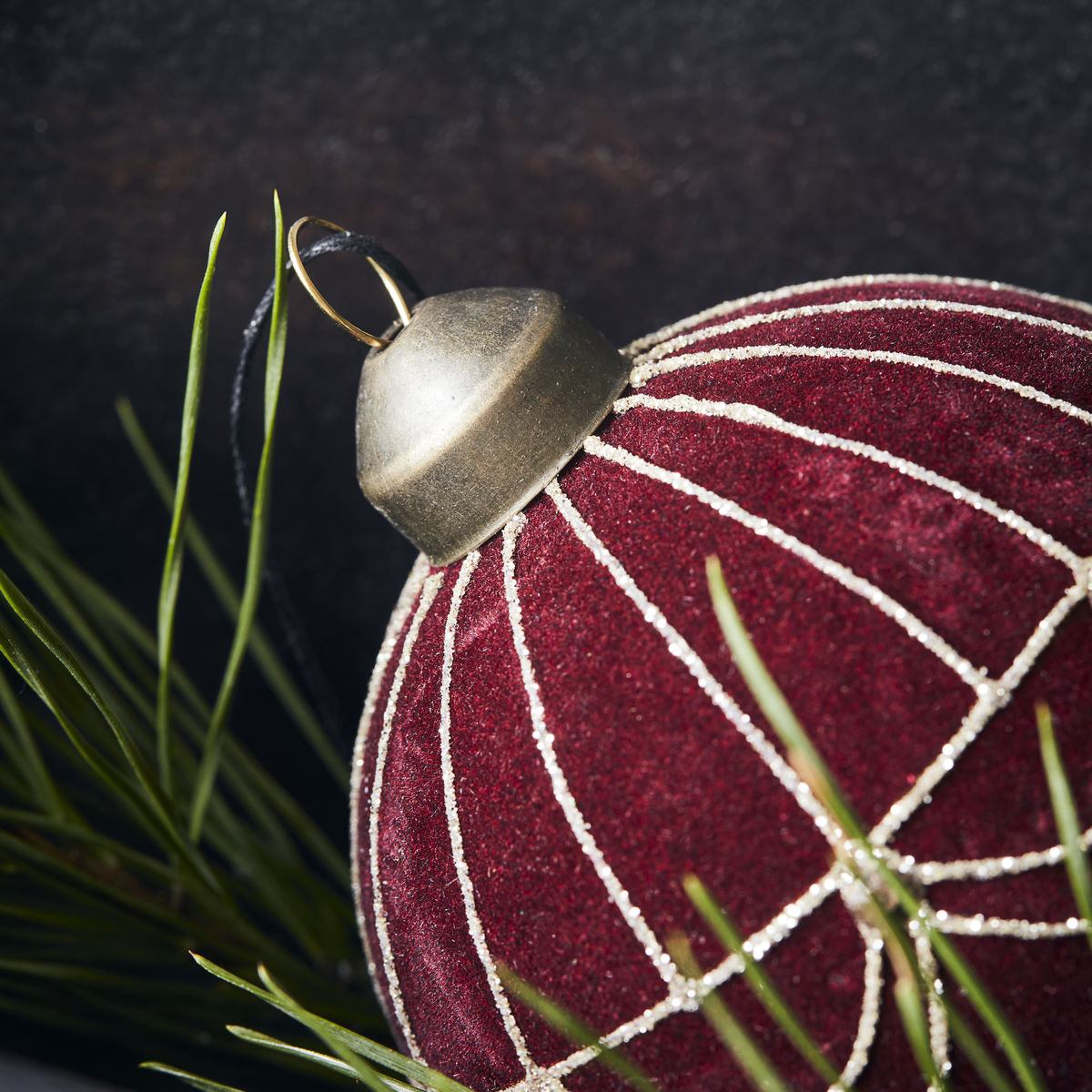 Maroon Velour Ornament