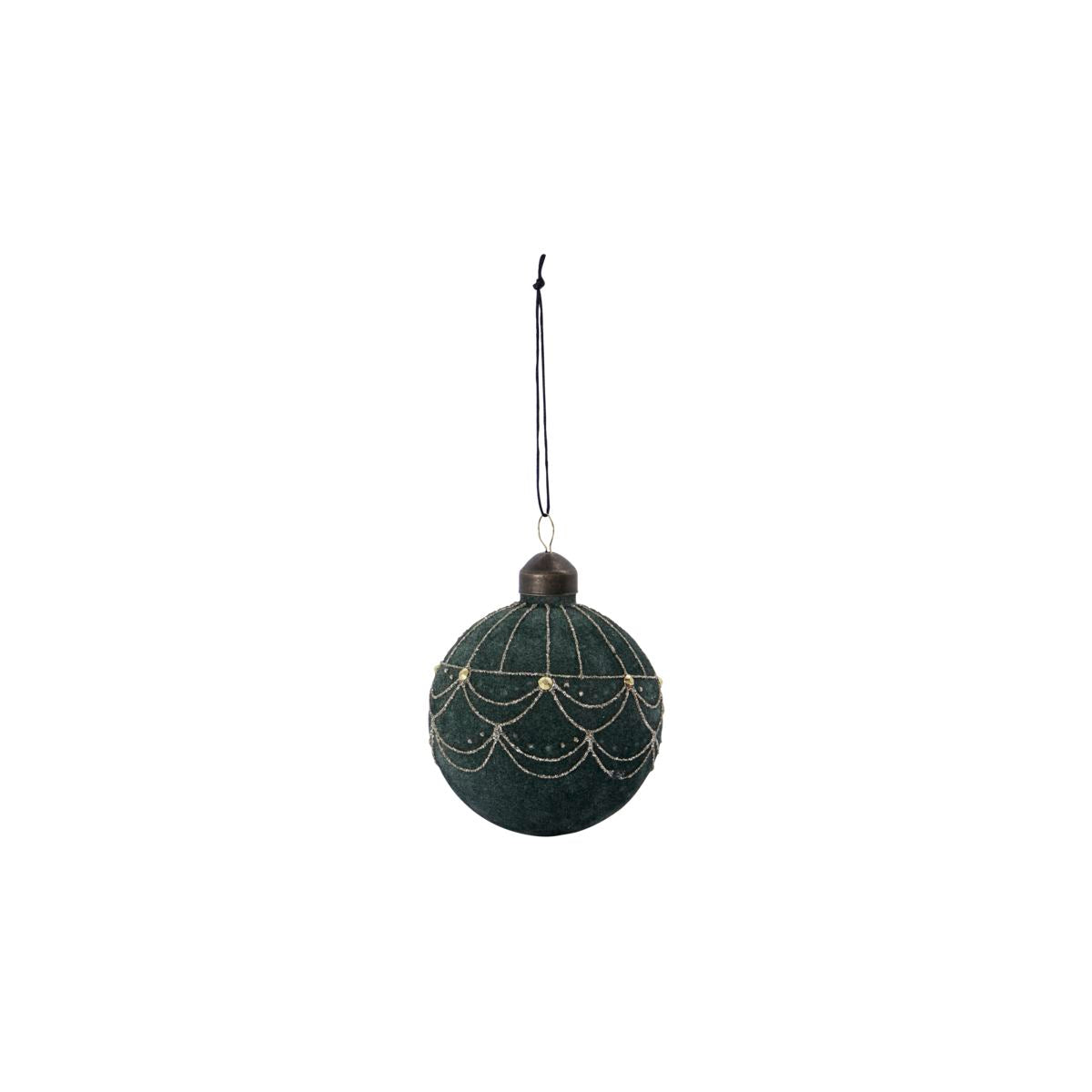 Dusty Green Velour Ornament