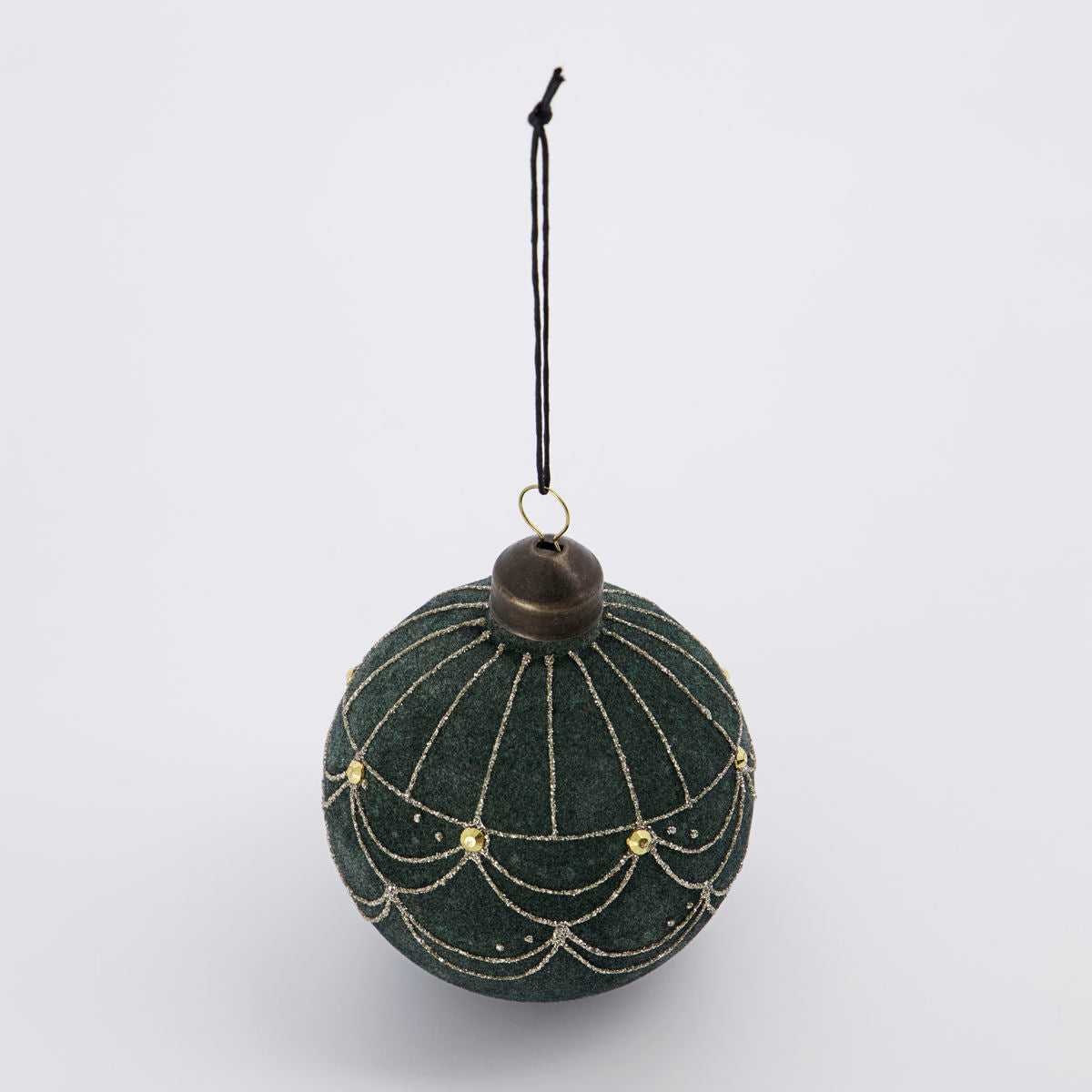 Dusty Green Velour Ornament