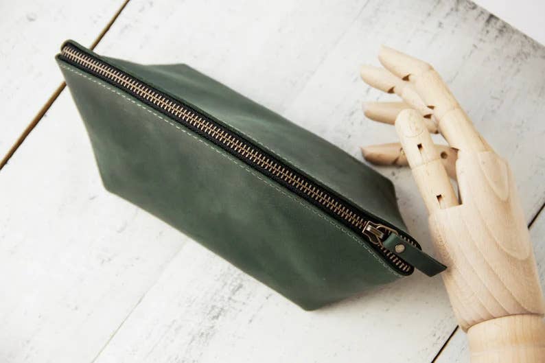 Leather Makeup Bag