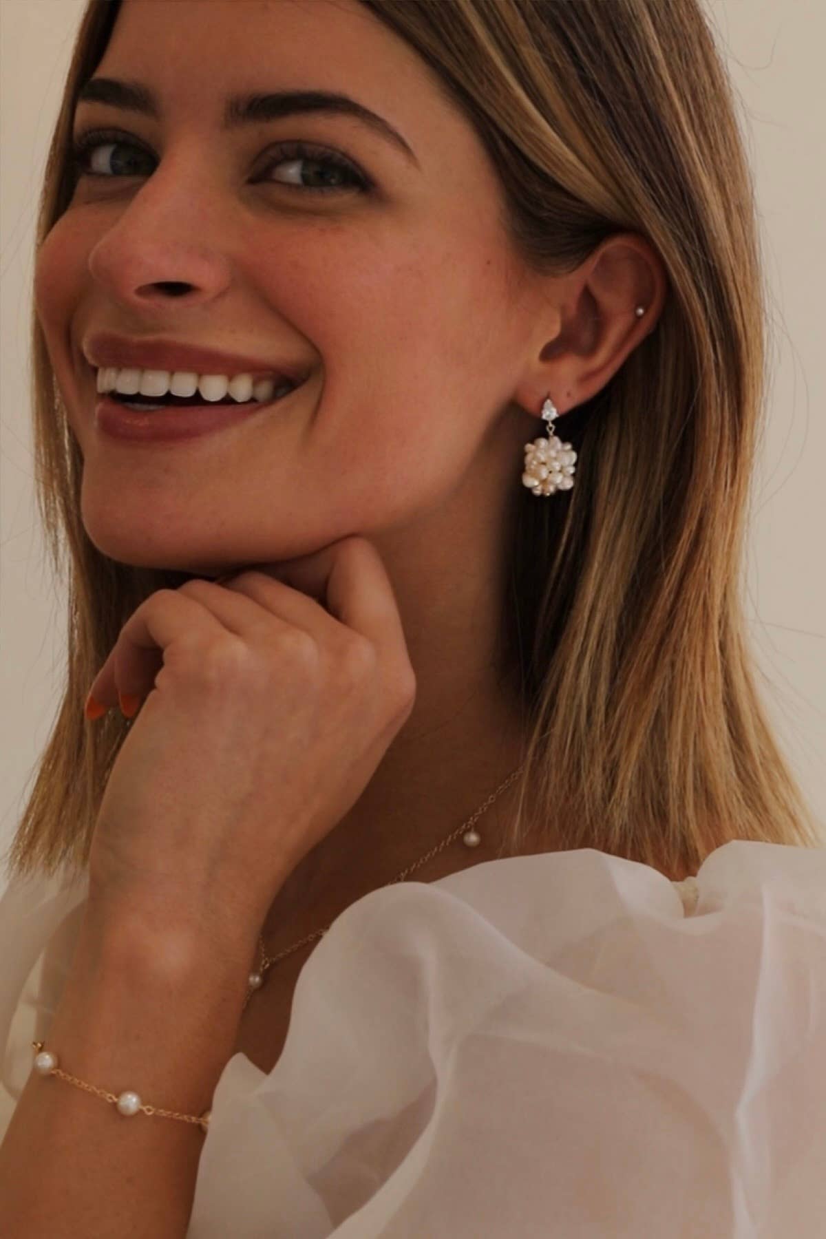 ELLE PEARL CLUSTER EARRINGS