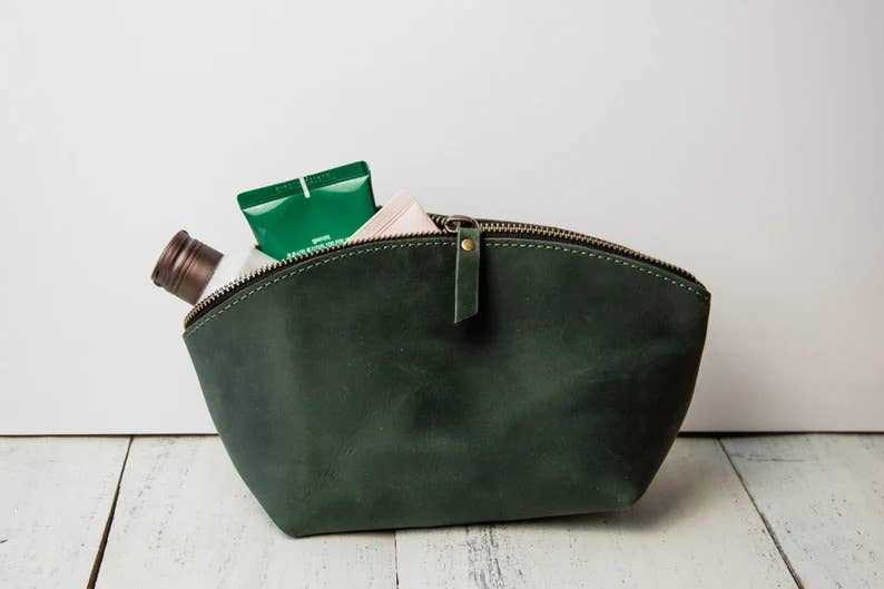 Leather Makeup Bag