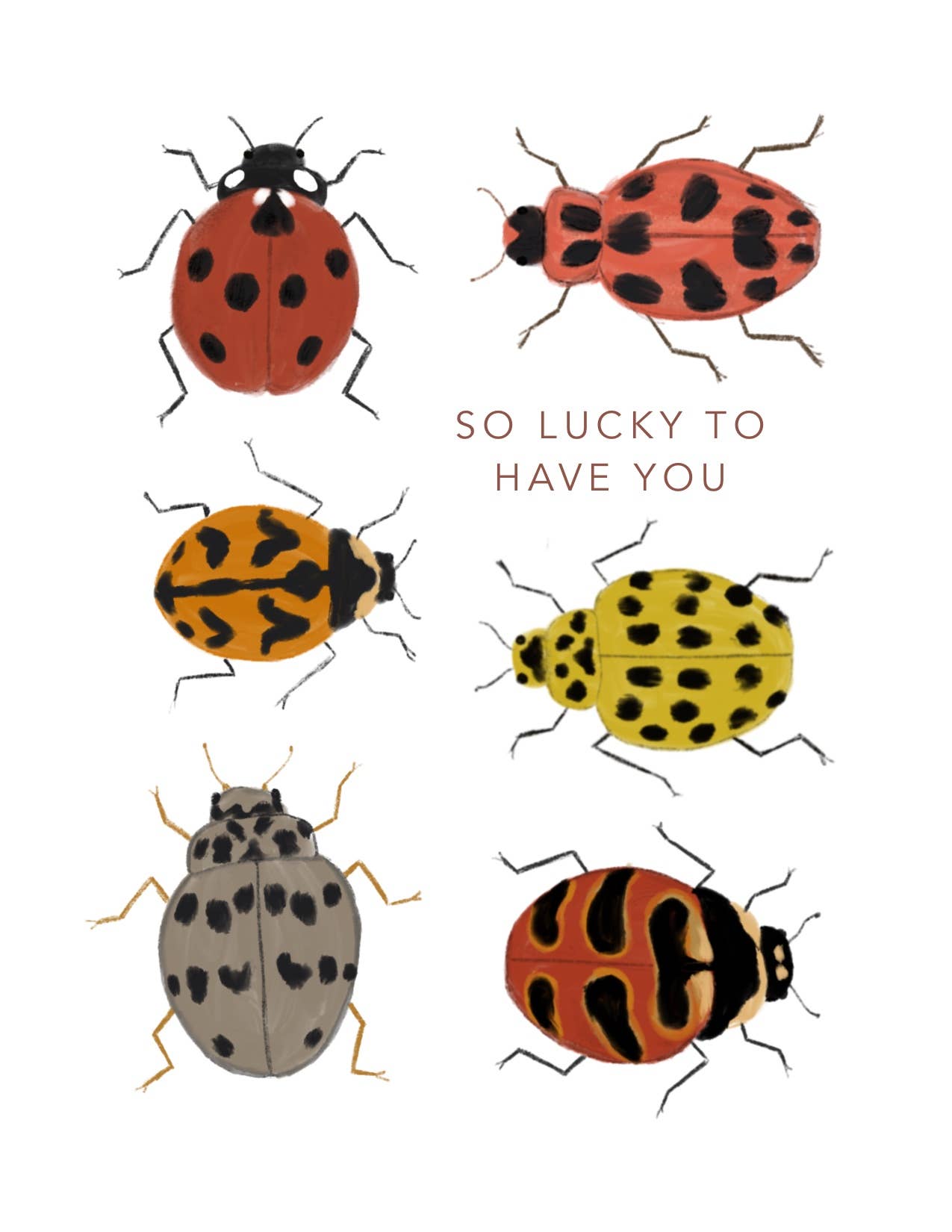 Lucky Ladybug - 2 in 1 Card & Postcard