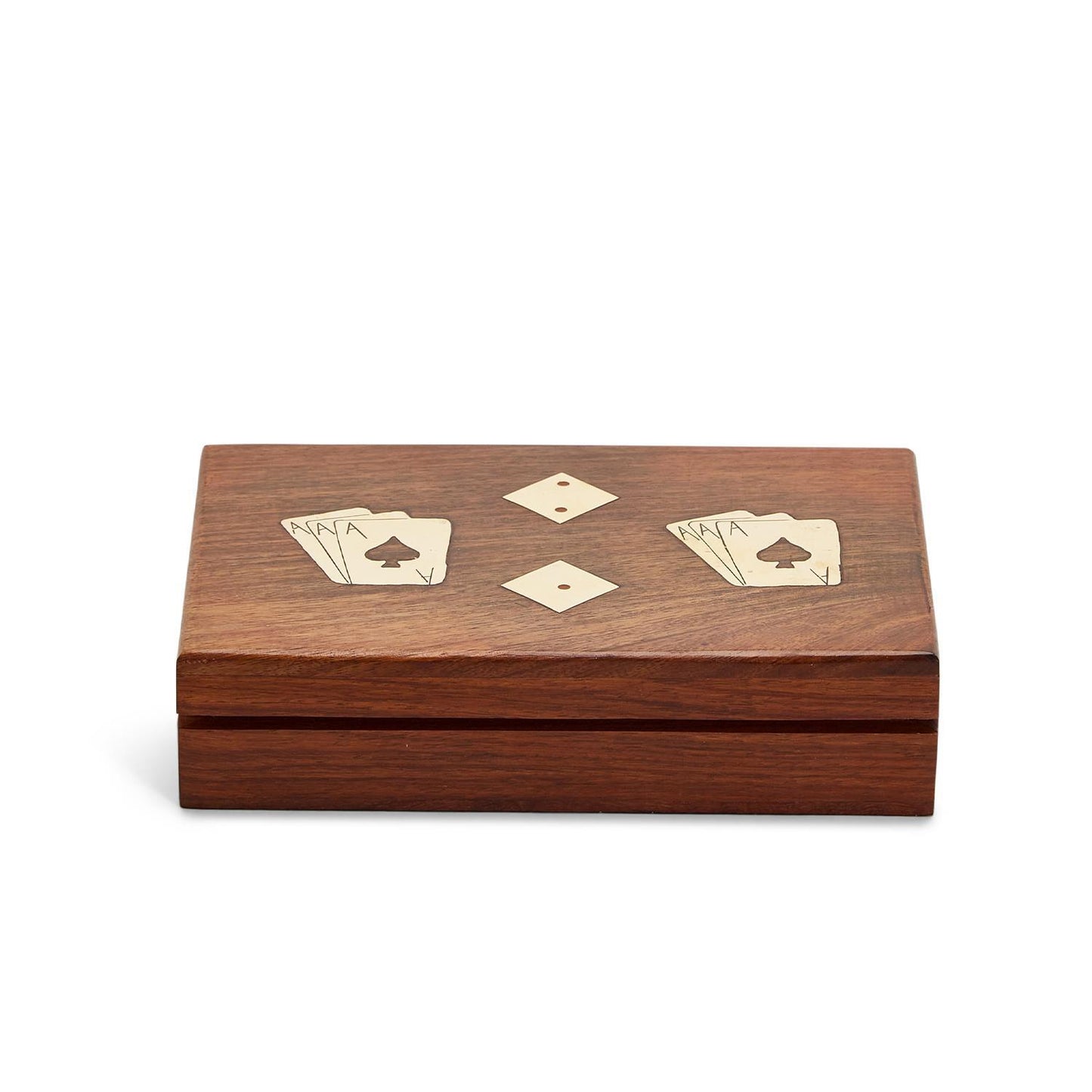 Cards & Dice Set in Wooden Box