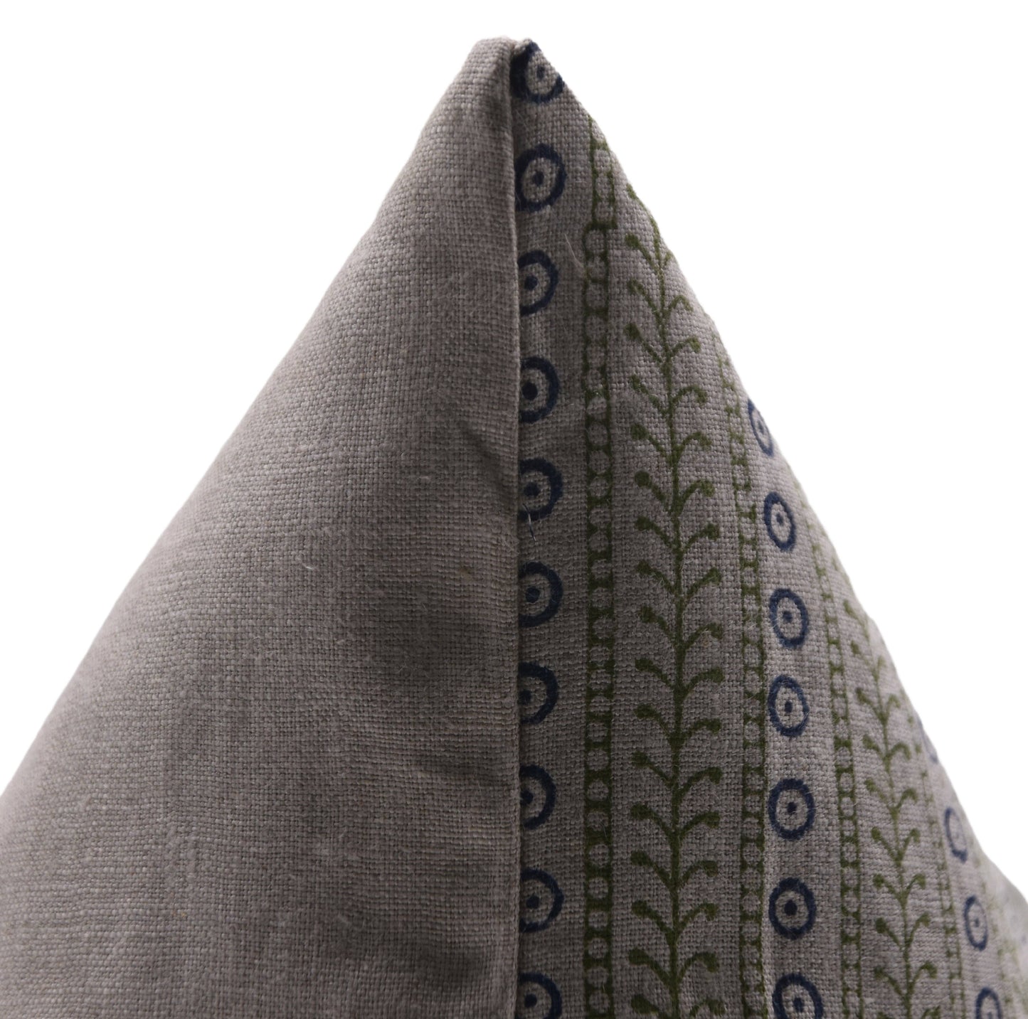 Natural Block Stripe Linen Pillow 14x36