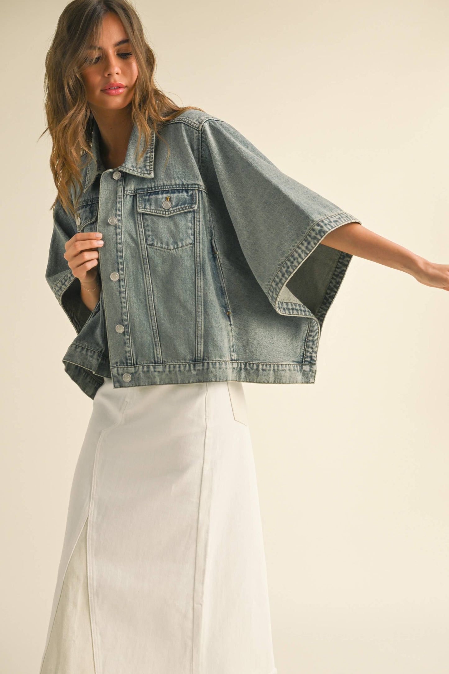 Cape Denim Jacket