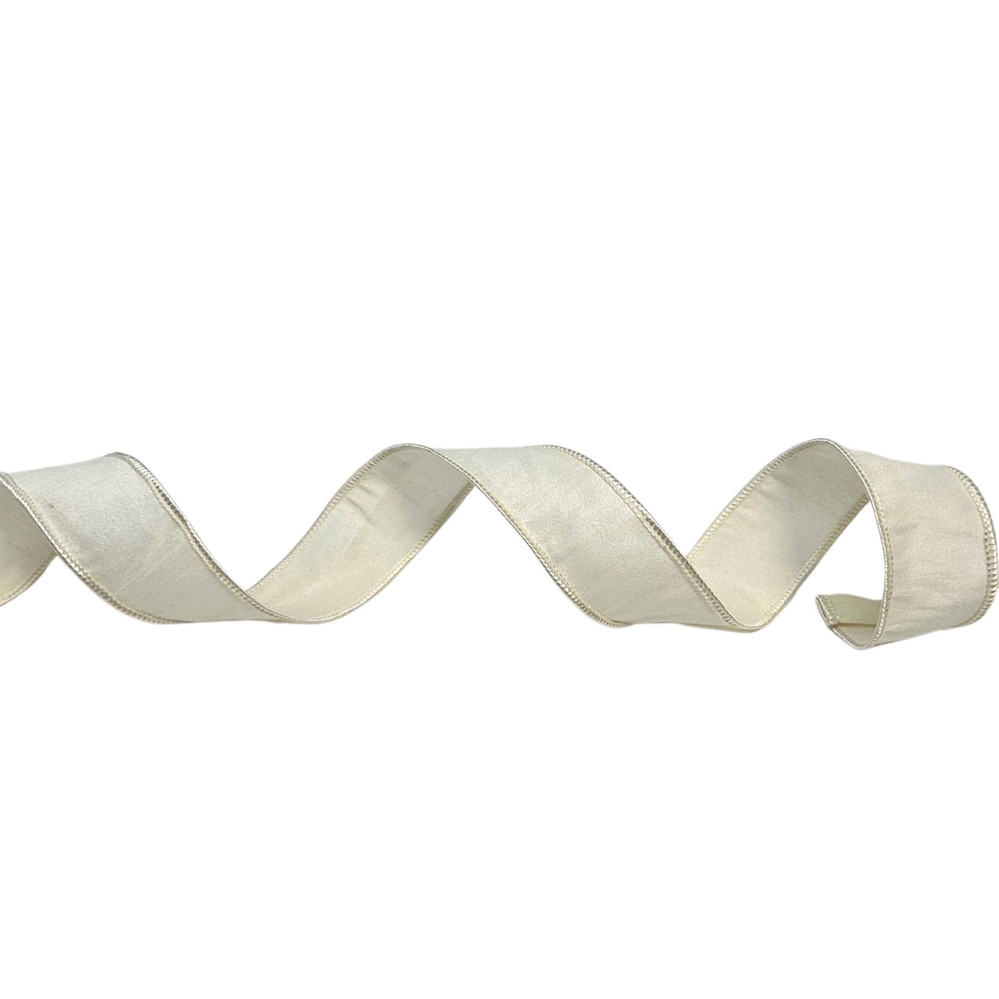 Faux dupioni 1.5'' X 10 YD Cream Ribbon