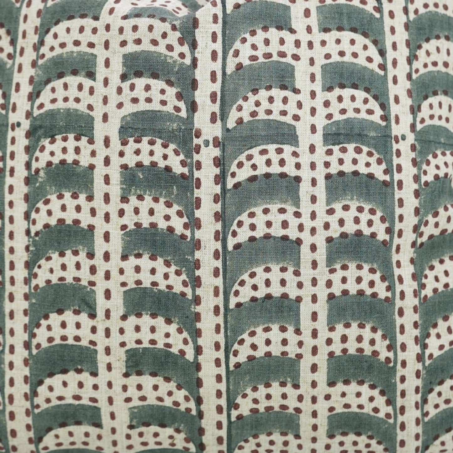 Garud Block Design Viscose Linen Pillow Cover