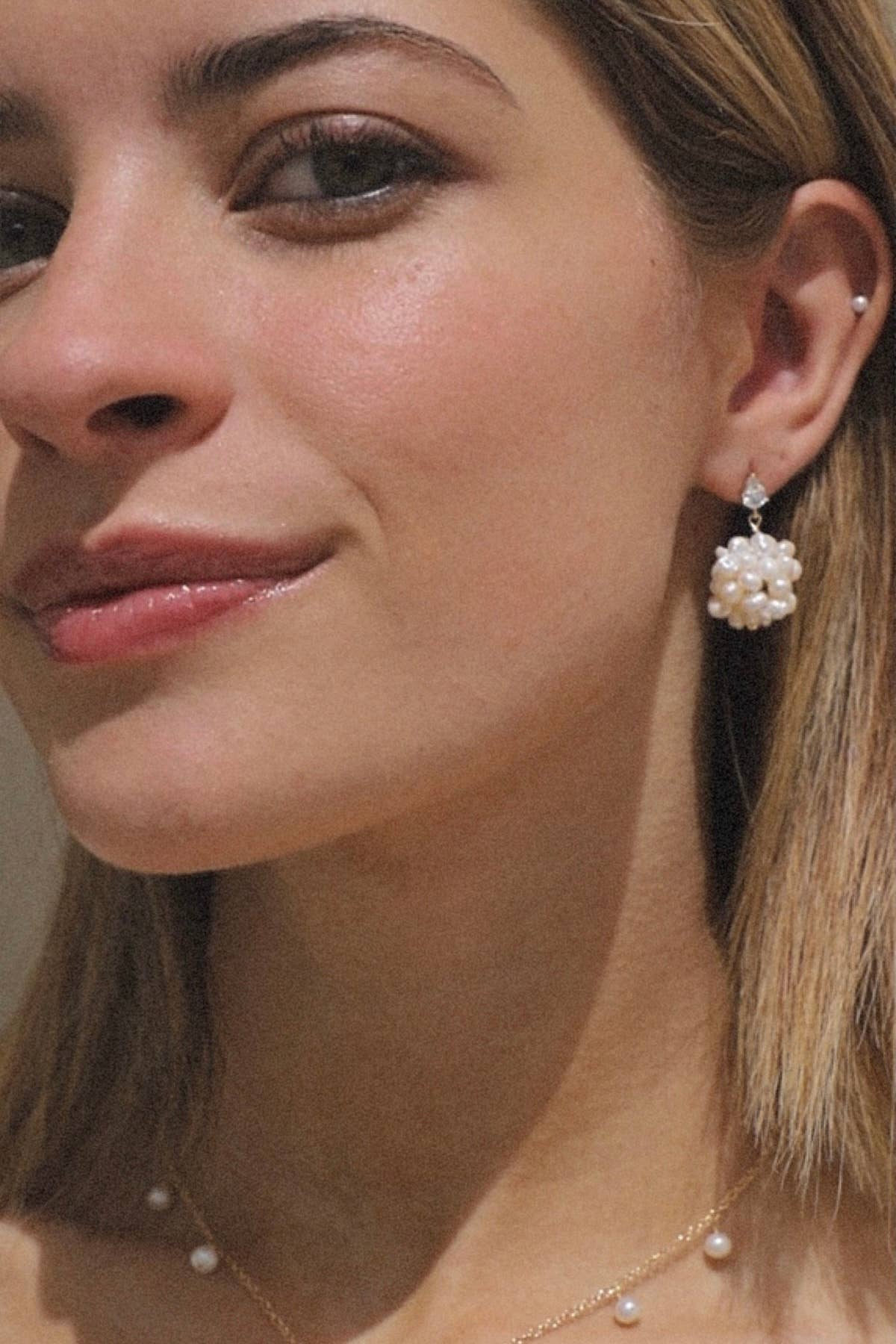 ELLE PEARL CLUSTER EARRINGS