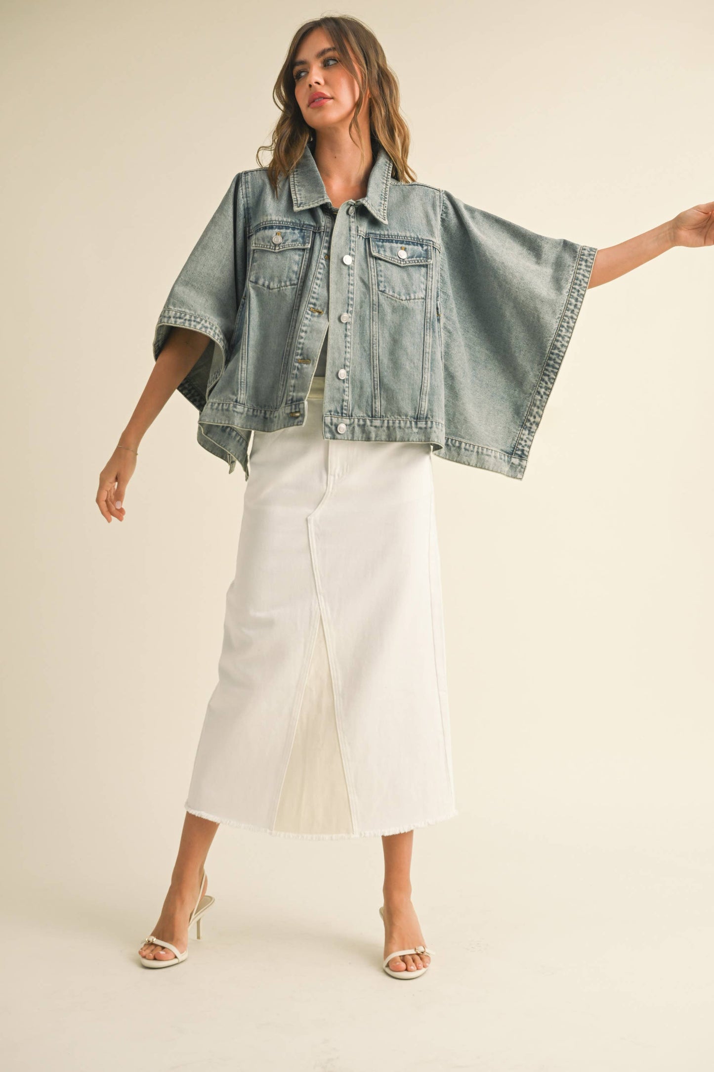 Cape Denim Jacket