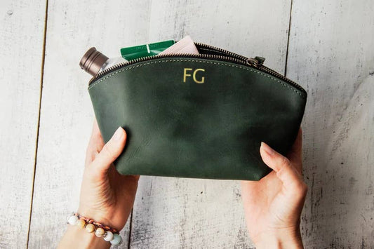 Leather Makeup Bag