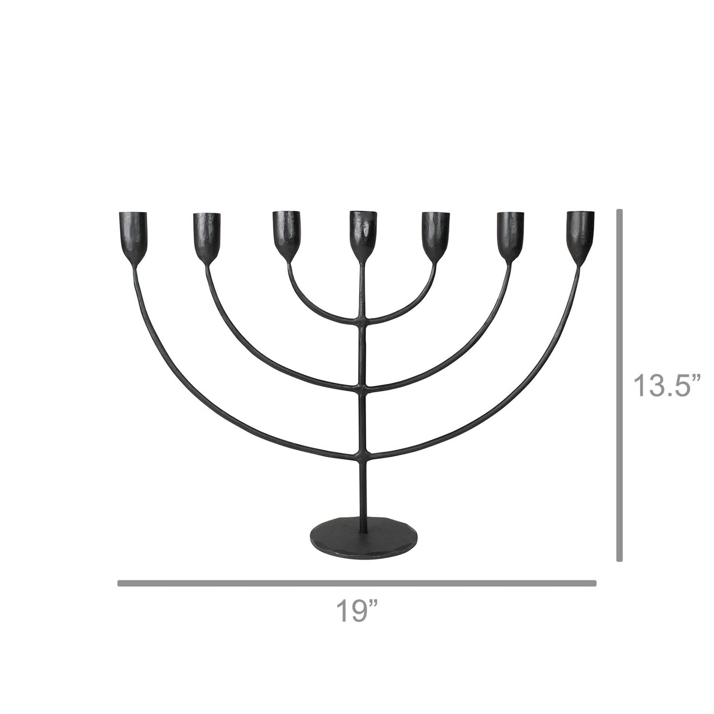 Iron 6 Arm Menorah