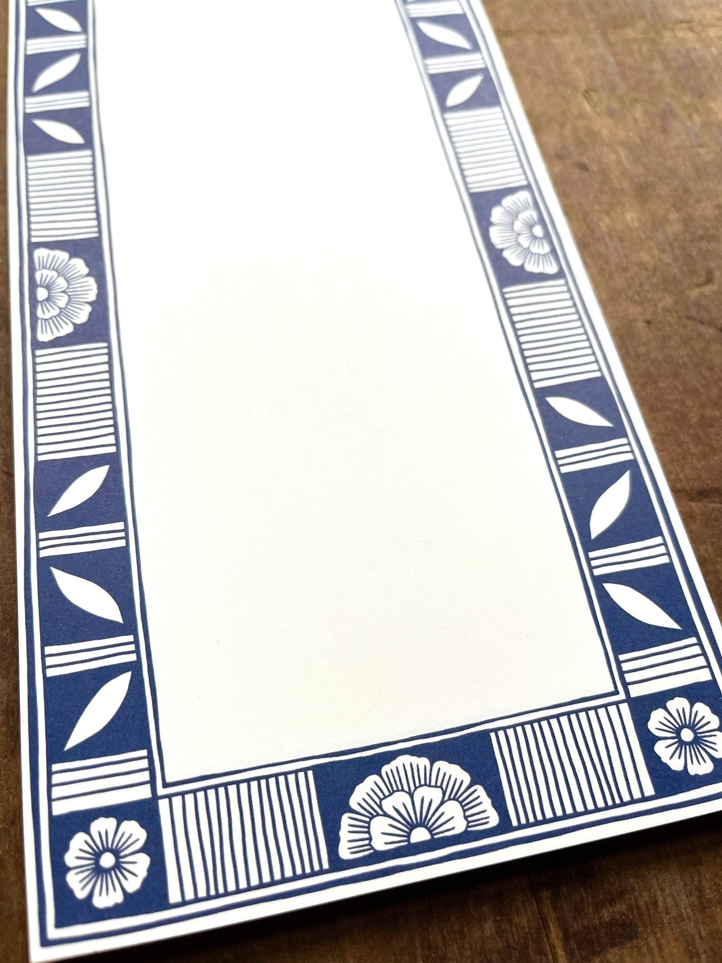 Blue Floral Market Notepad