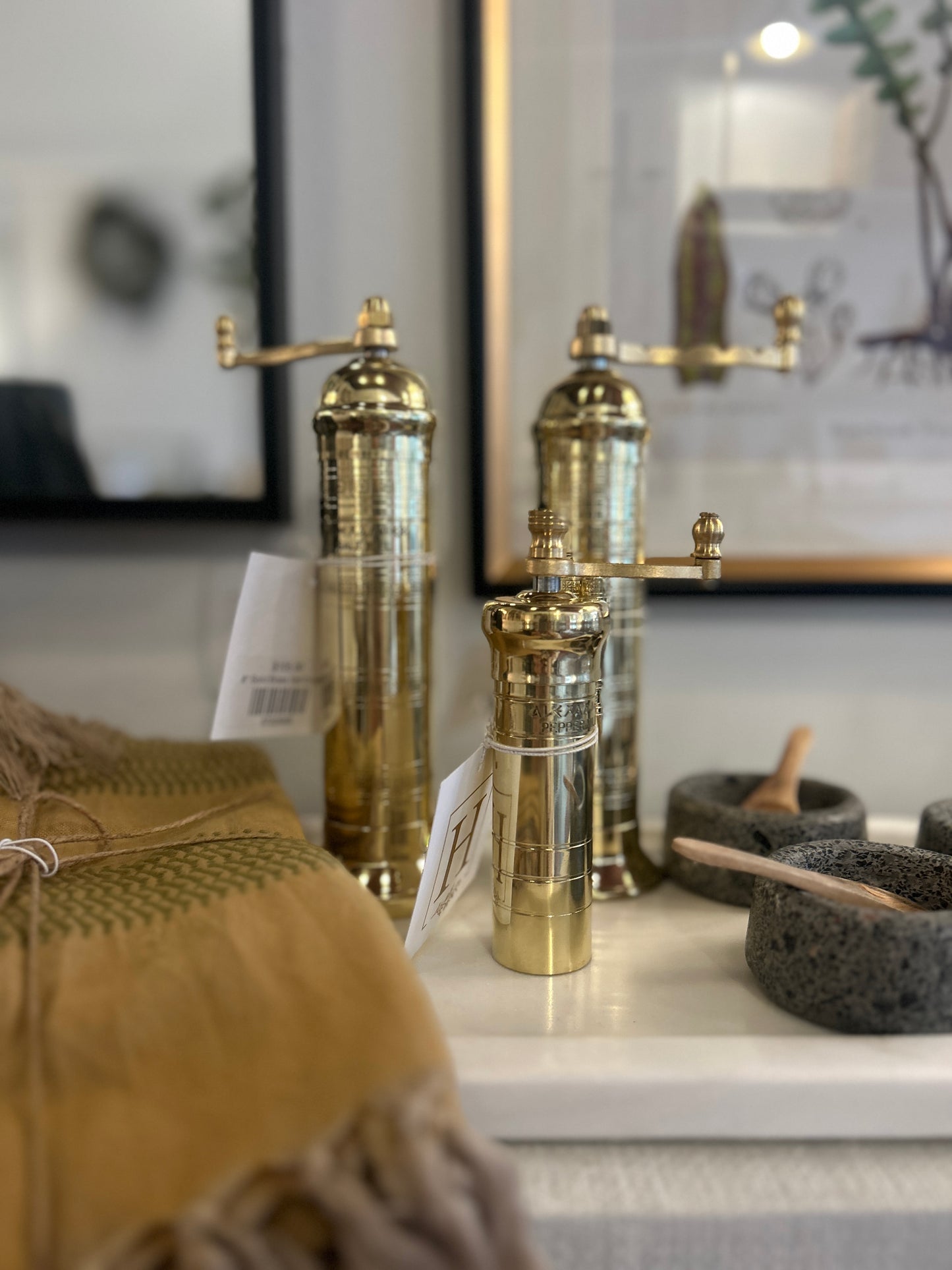 8" Solid Brass Salt Grinder