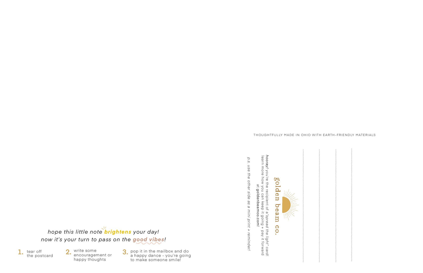 Hooray + Hello You - 2 in 1 Card & Postcard