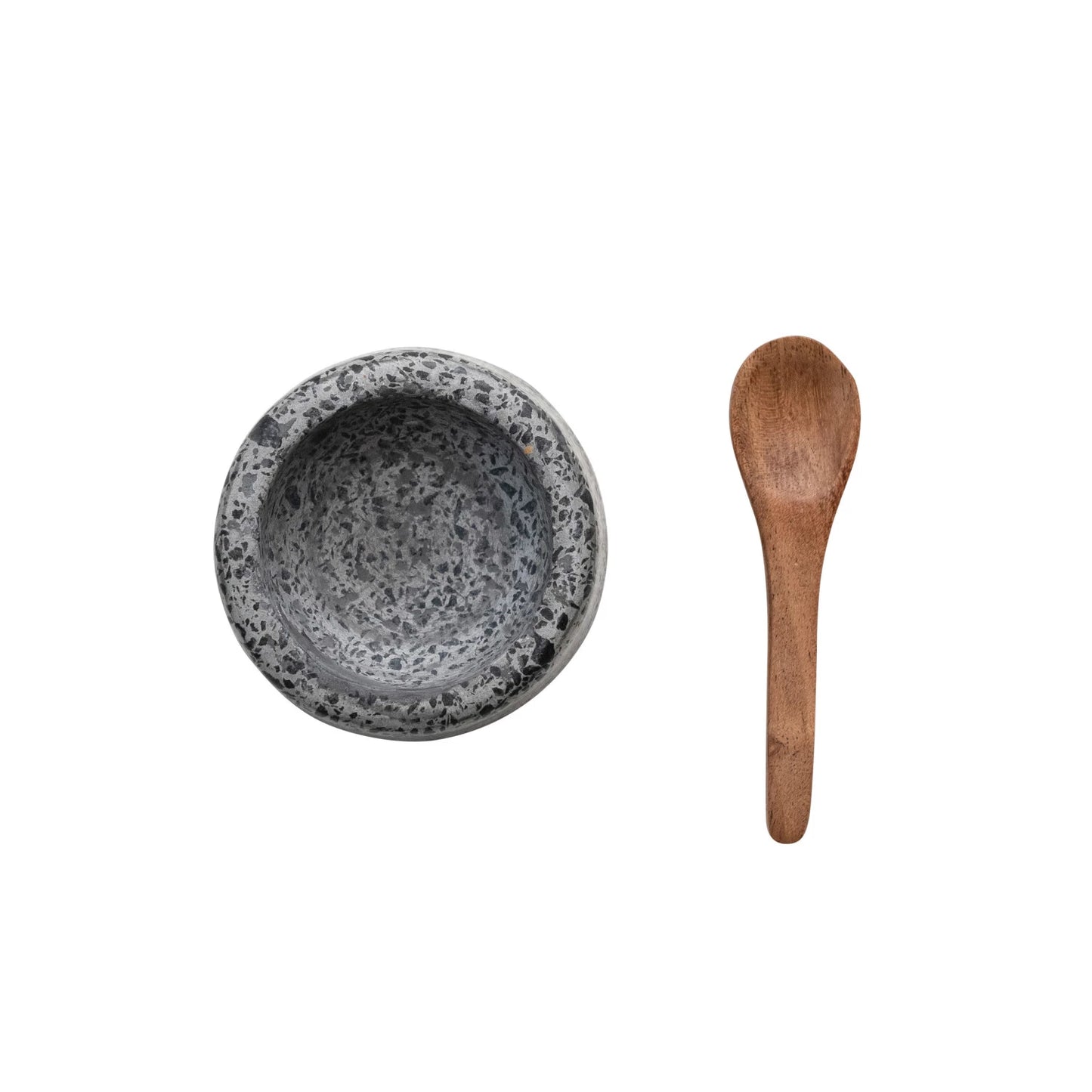 Terrazzo Salt Cellar with Wooden Spoon