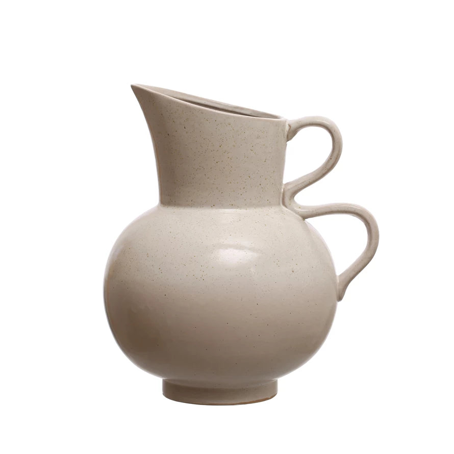 Double Handle Reactive Glaze Pitcher