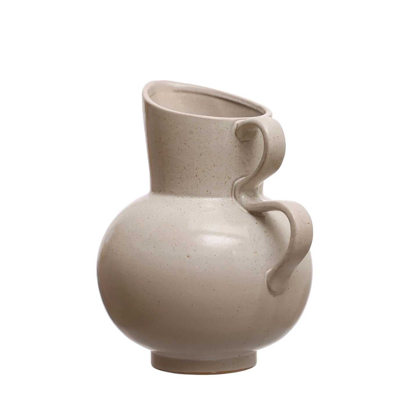 Double Handle Reactive Glaze Pitcher