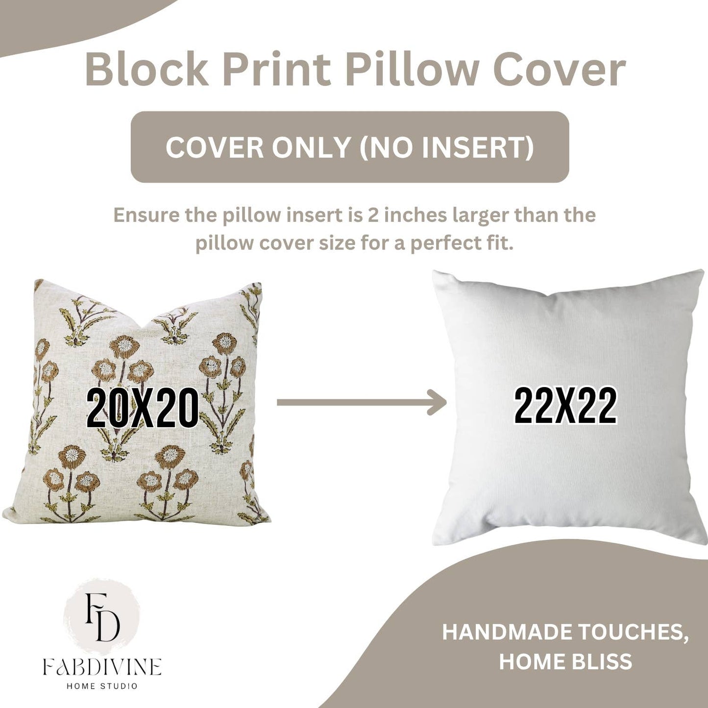 Block Linen Pillow Cover 18x18