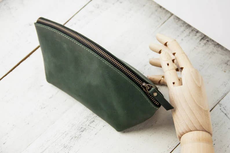 Leather Makeup Bag