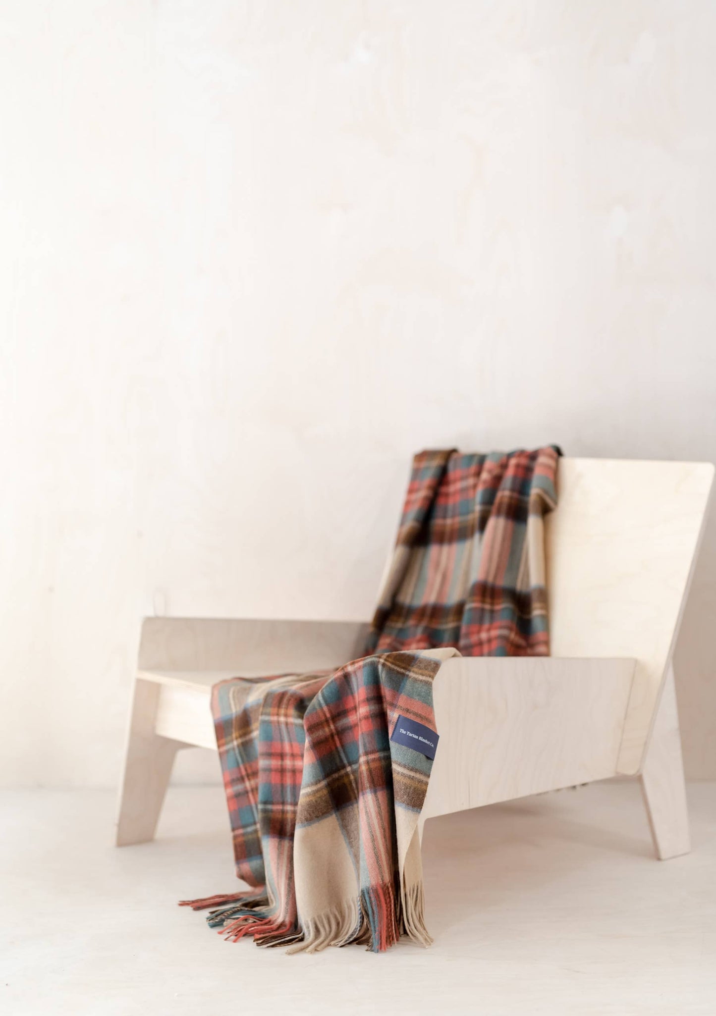 Lambswool Knee Blanket in Stewart Dress Antique Tartan