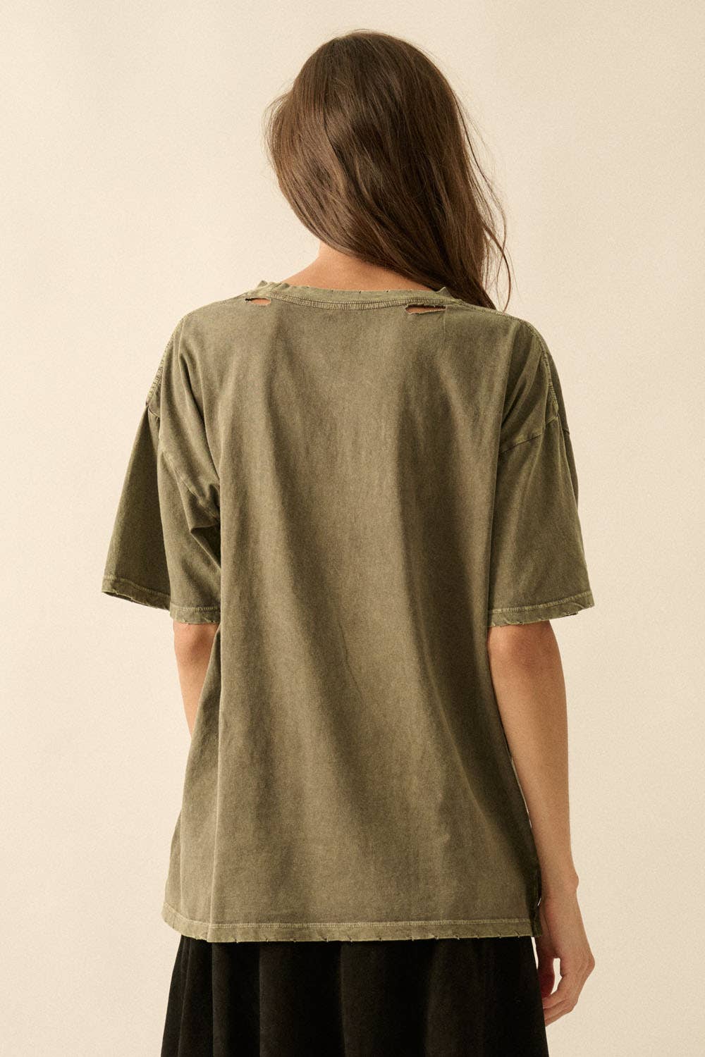 Cheetah Mineral-Washed Oversized Graphic Tee