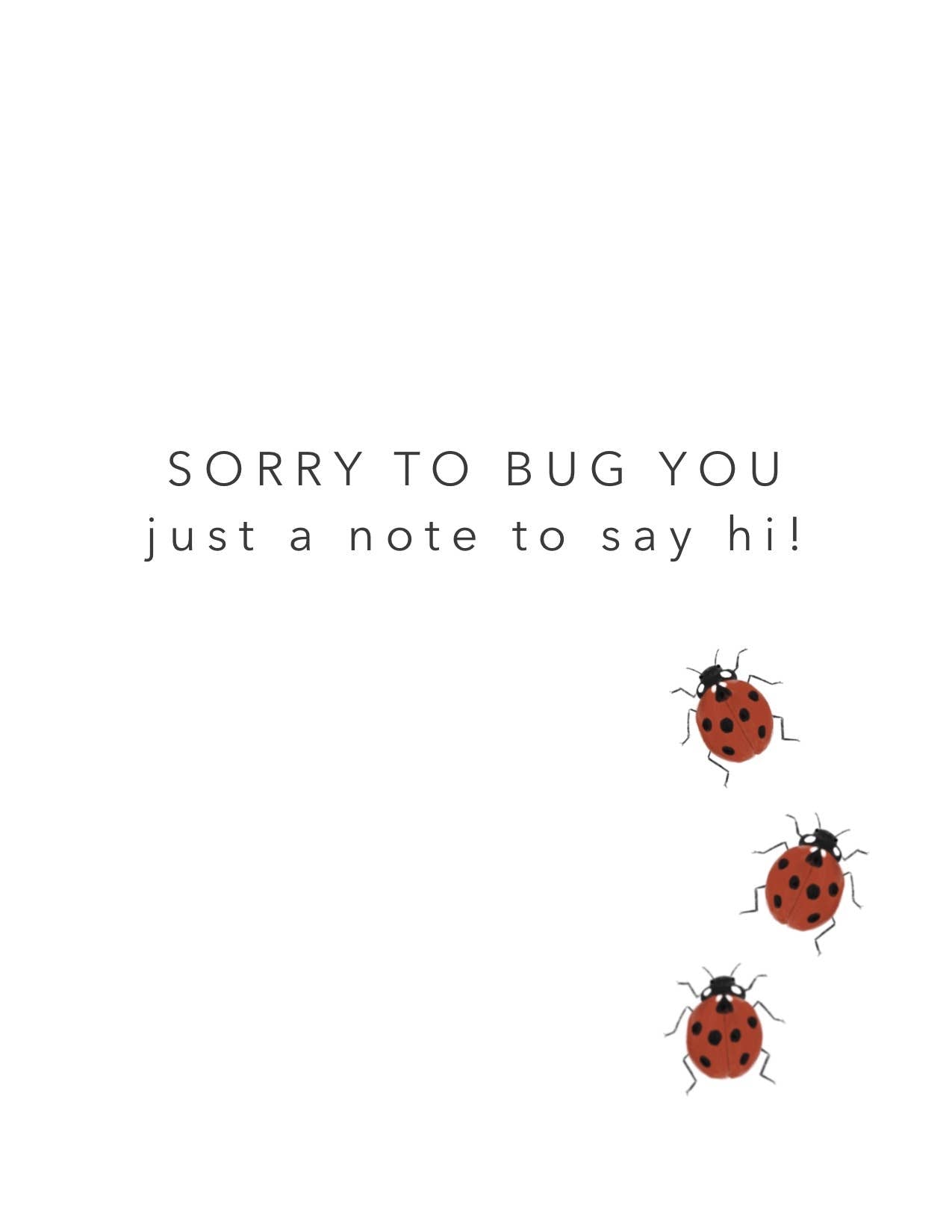 Lucky Ladybug - 2 in 1 Card & Postcard