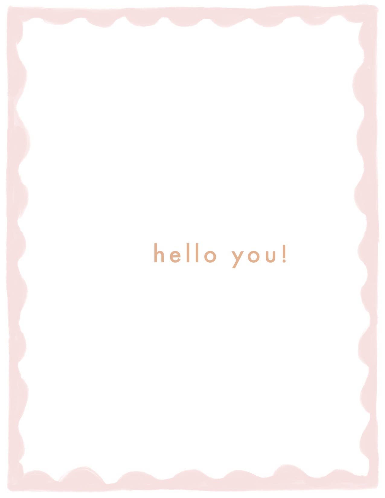 Hooray + Hello You - 2 in 1 Card & Postcard