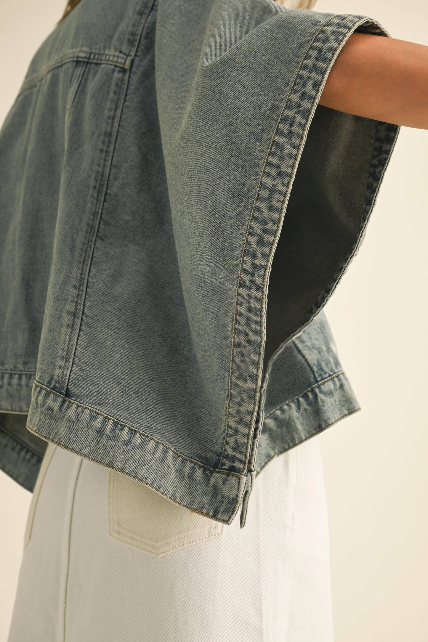 Cape Denim Jacket