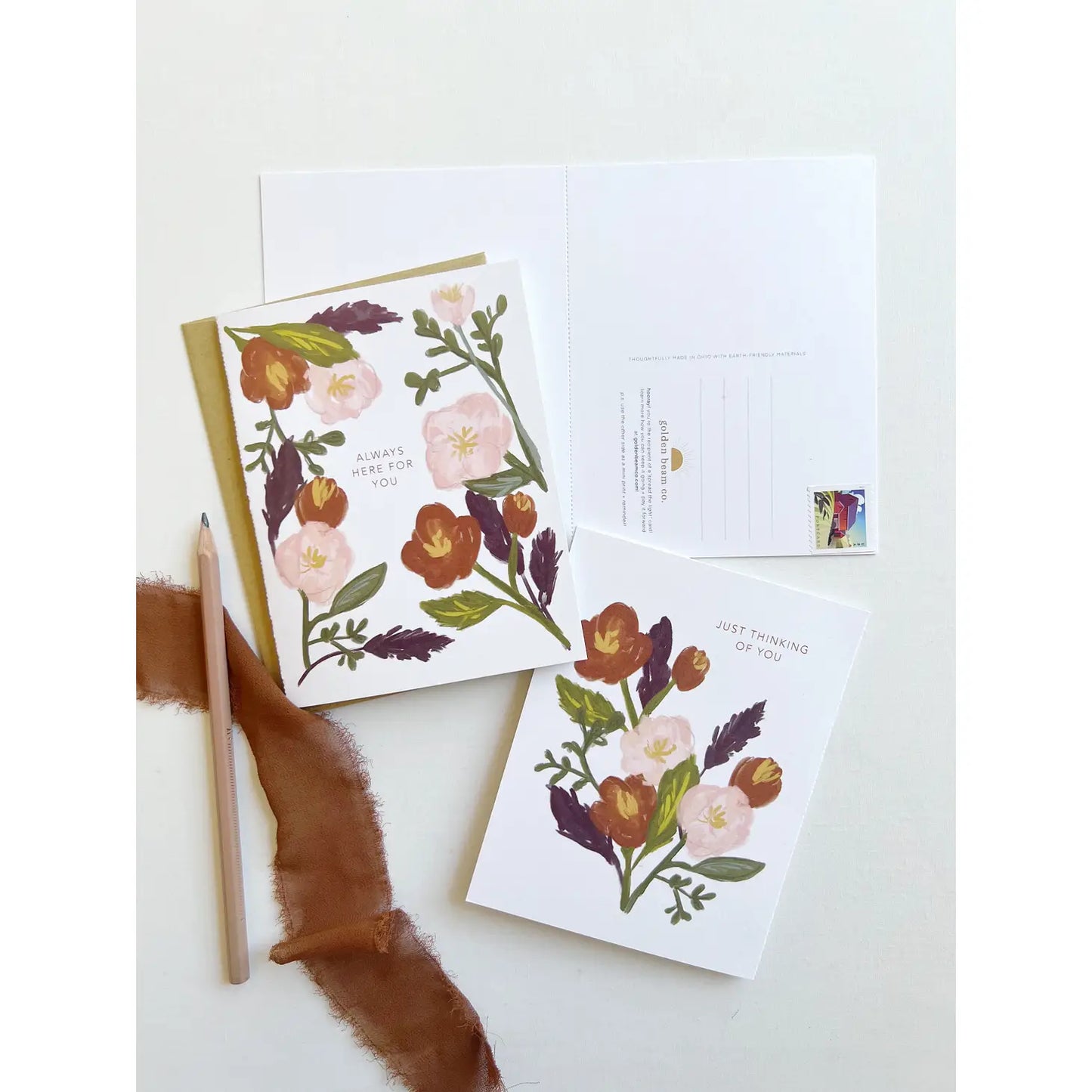 Always Here For You + Just Thinking of You - 2 in 1 Card & Postcard