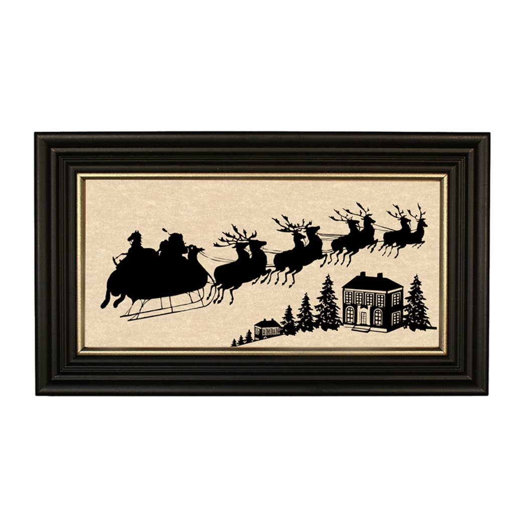 Santa Claus - Framed Paper Cut Silhouette