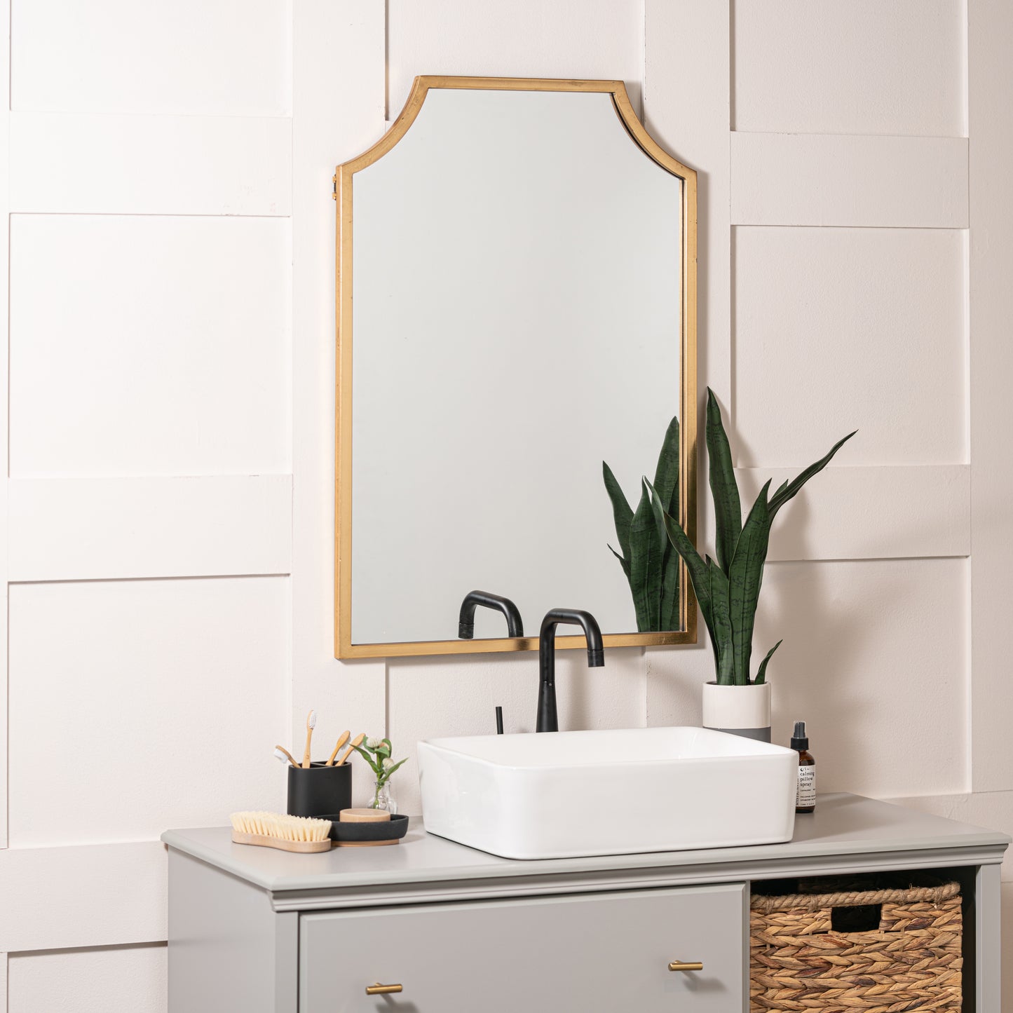 Simone Gold Leaf Wall Mirror