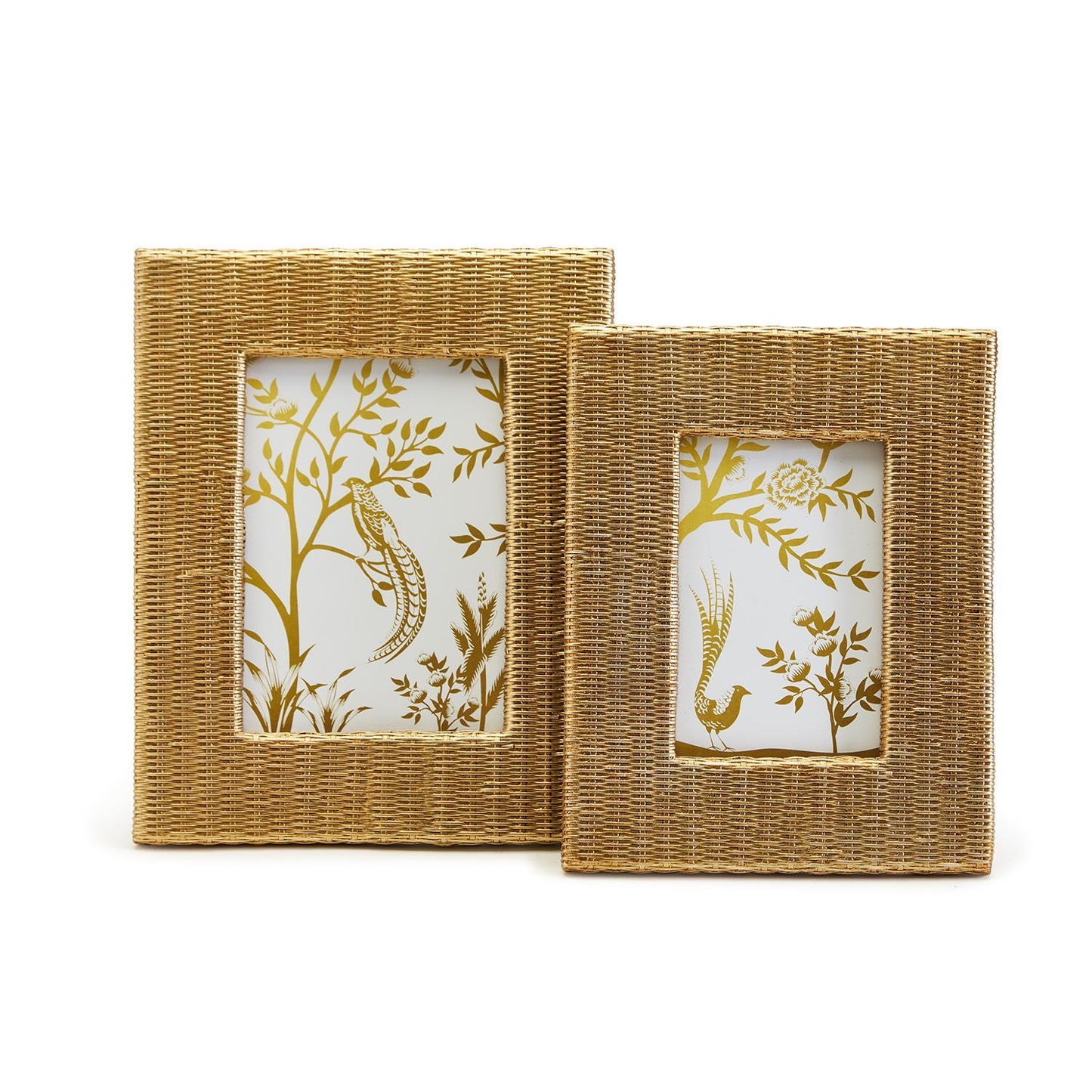 Gold Basket Weave Frames