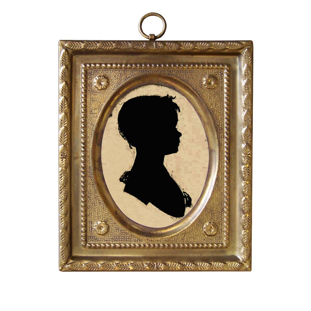 Girl - Mini Print in Brass Frame