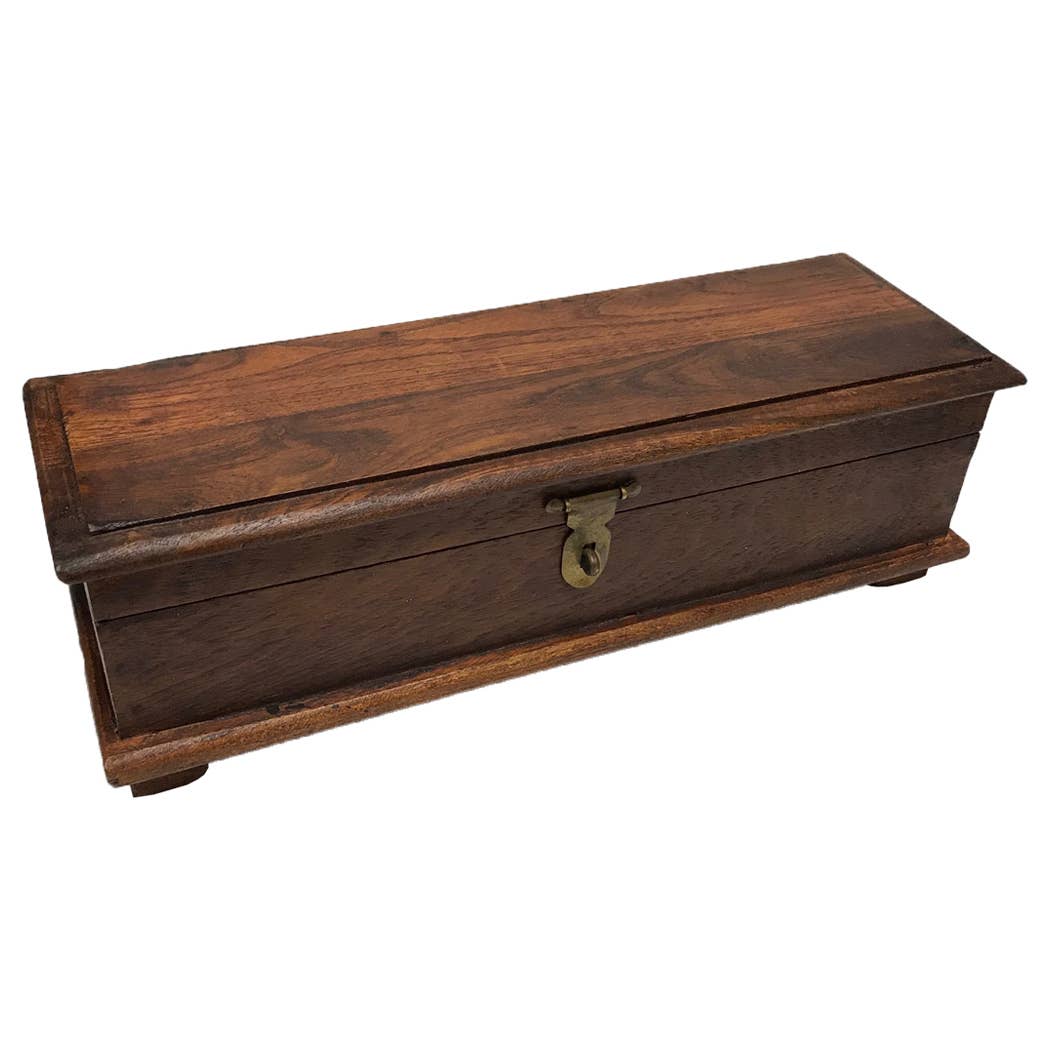 Distressed Wood Pen Box