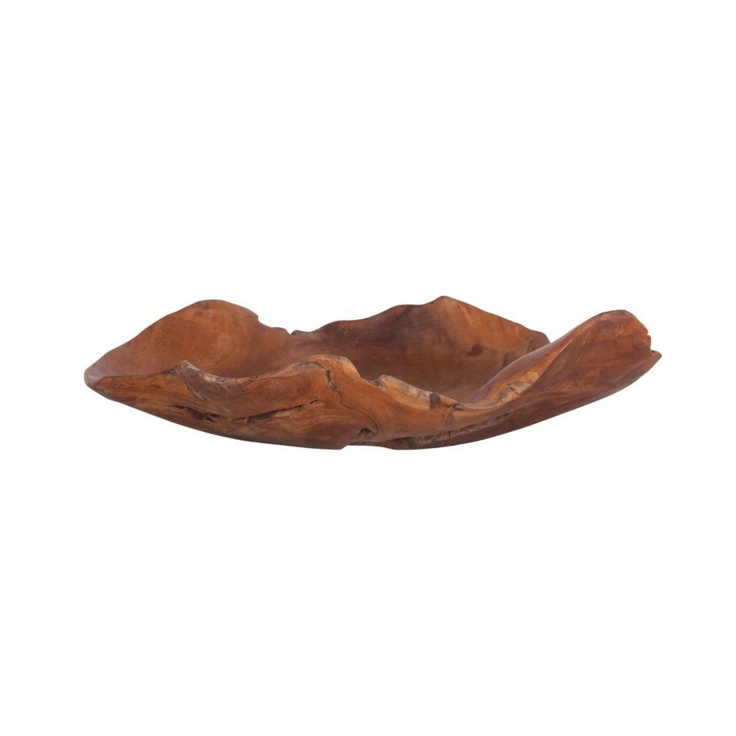 live edge curvy wooden bowl