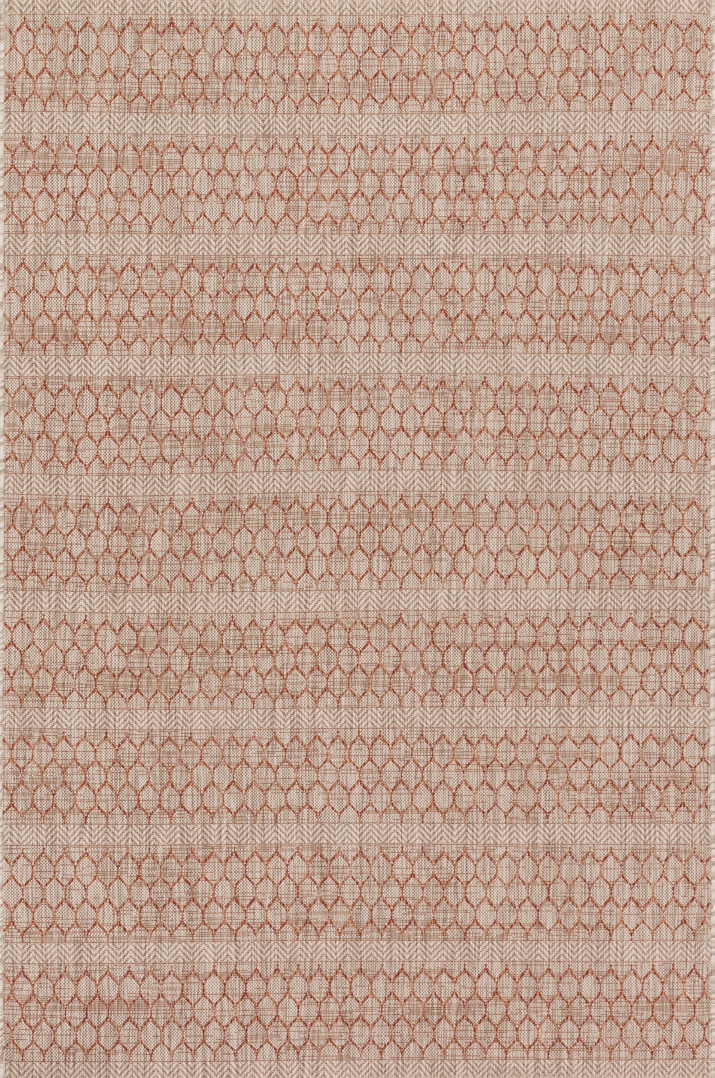 Isle Indoor/Outdoor Rug - Beige/Rust - IE-01
