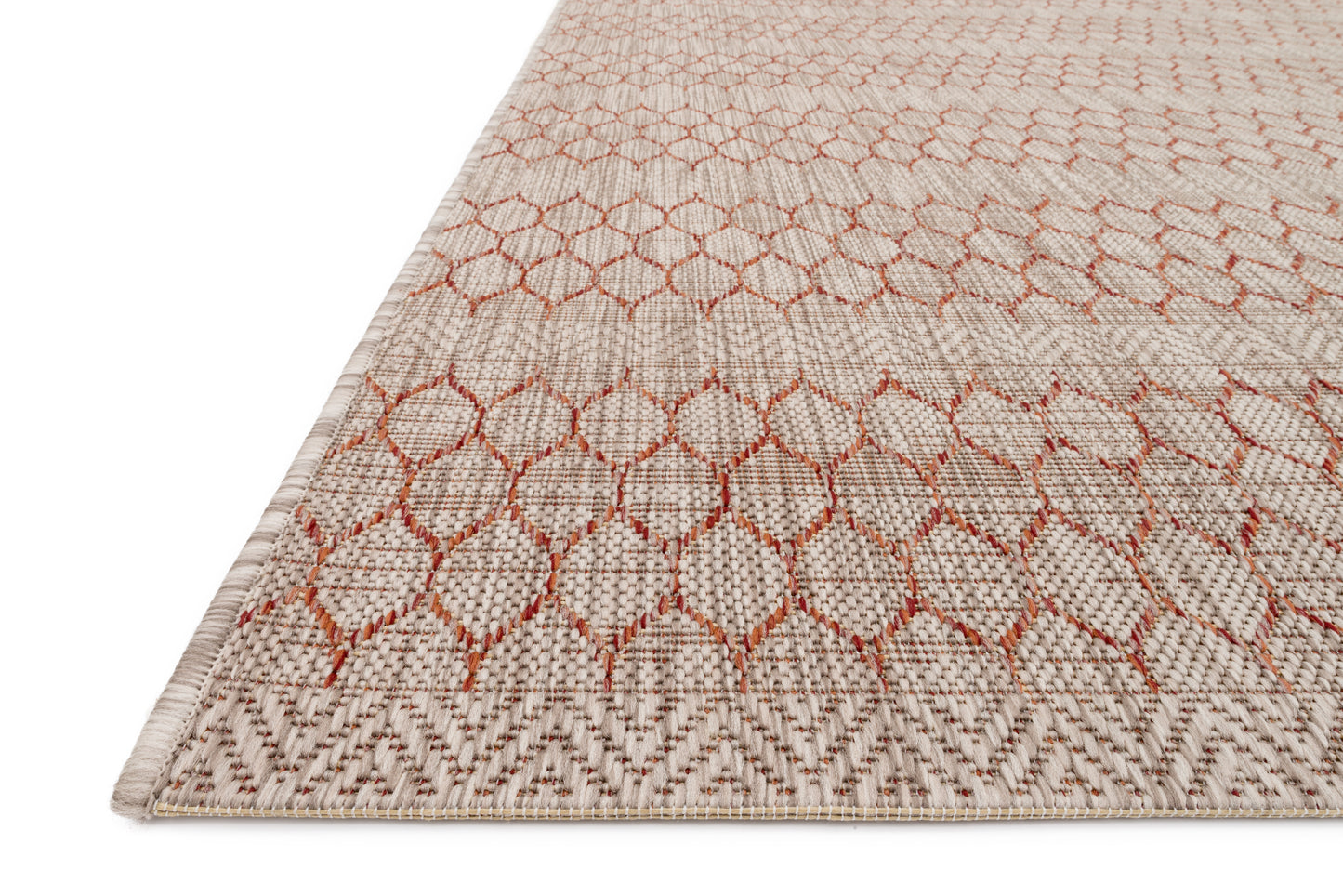 Isle Indoor/Outdoor Rug - Beige/Rust - IE-01