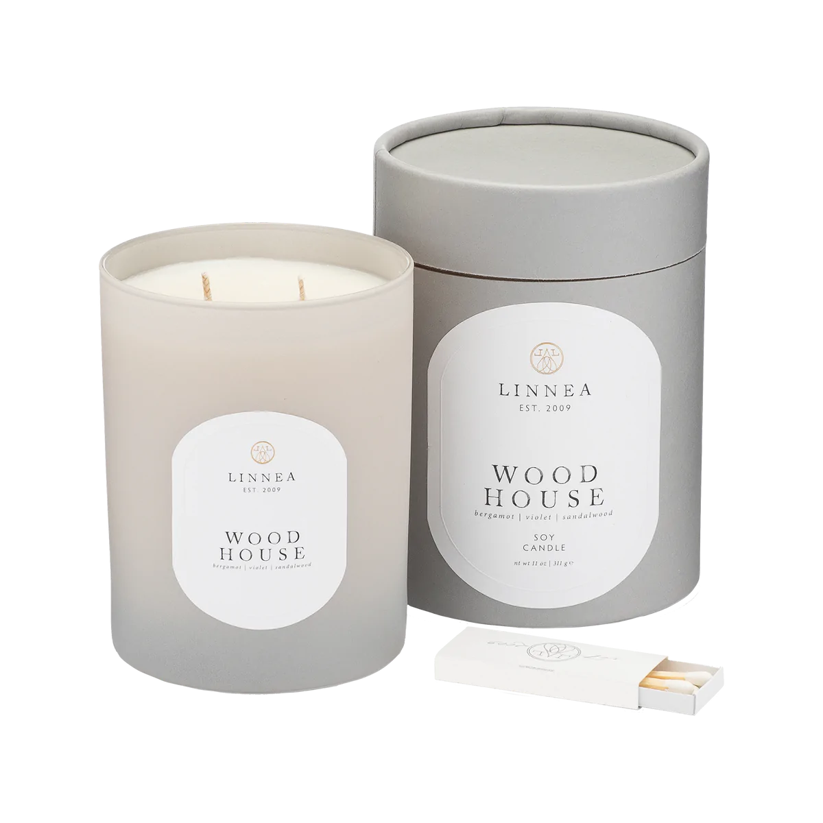 Wood House Large 2-Wick Candle