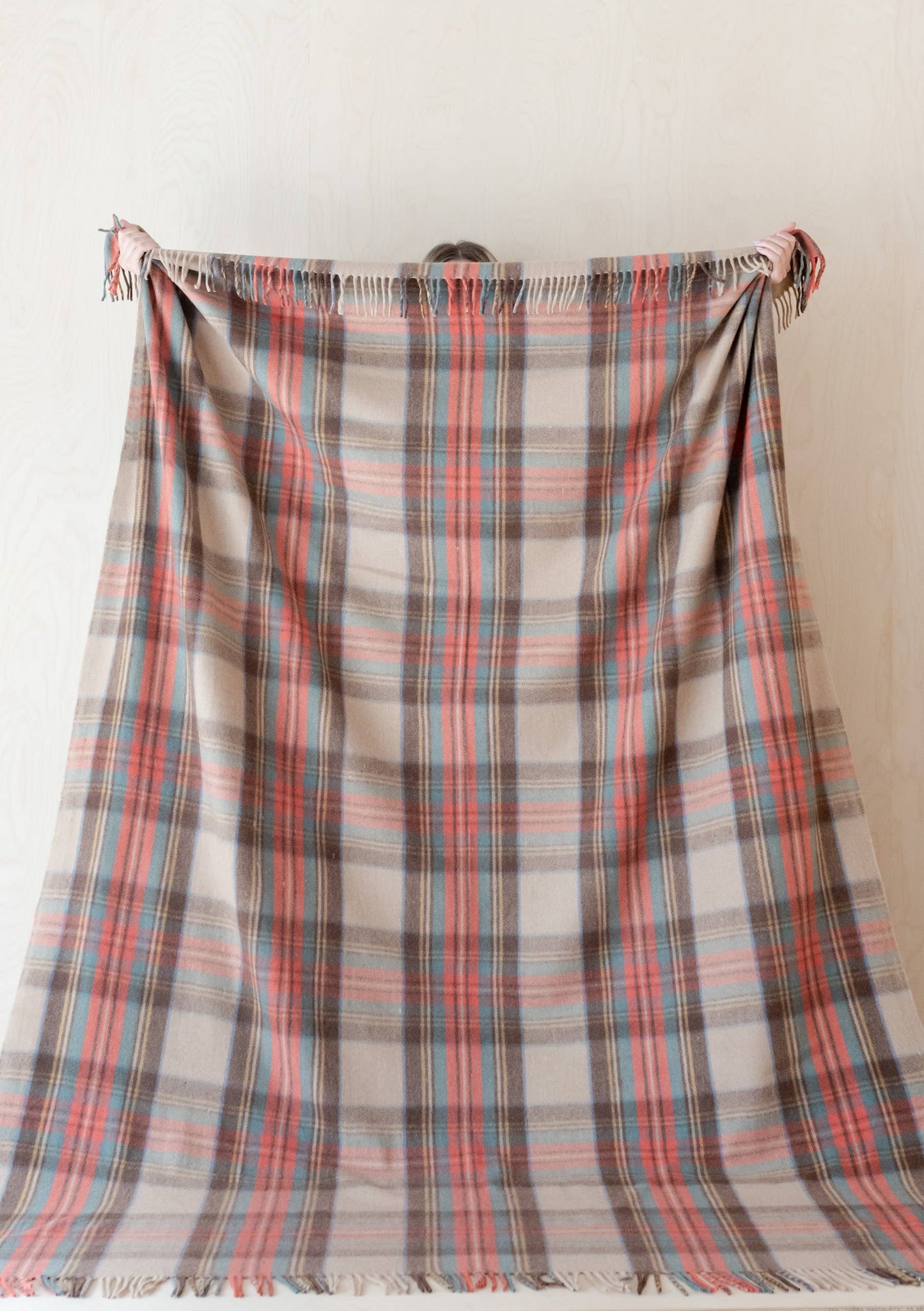Recycled Wool King Blanket in Stewart Dress Antique