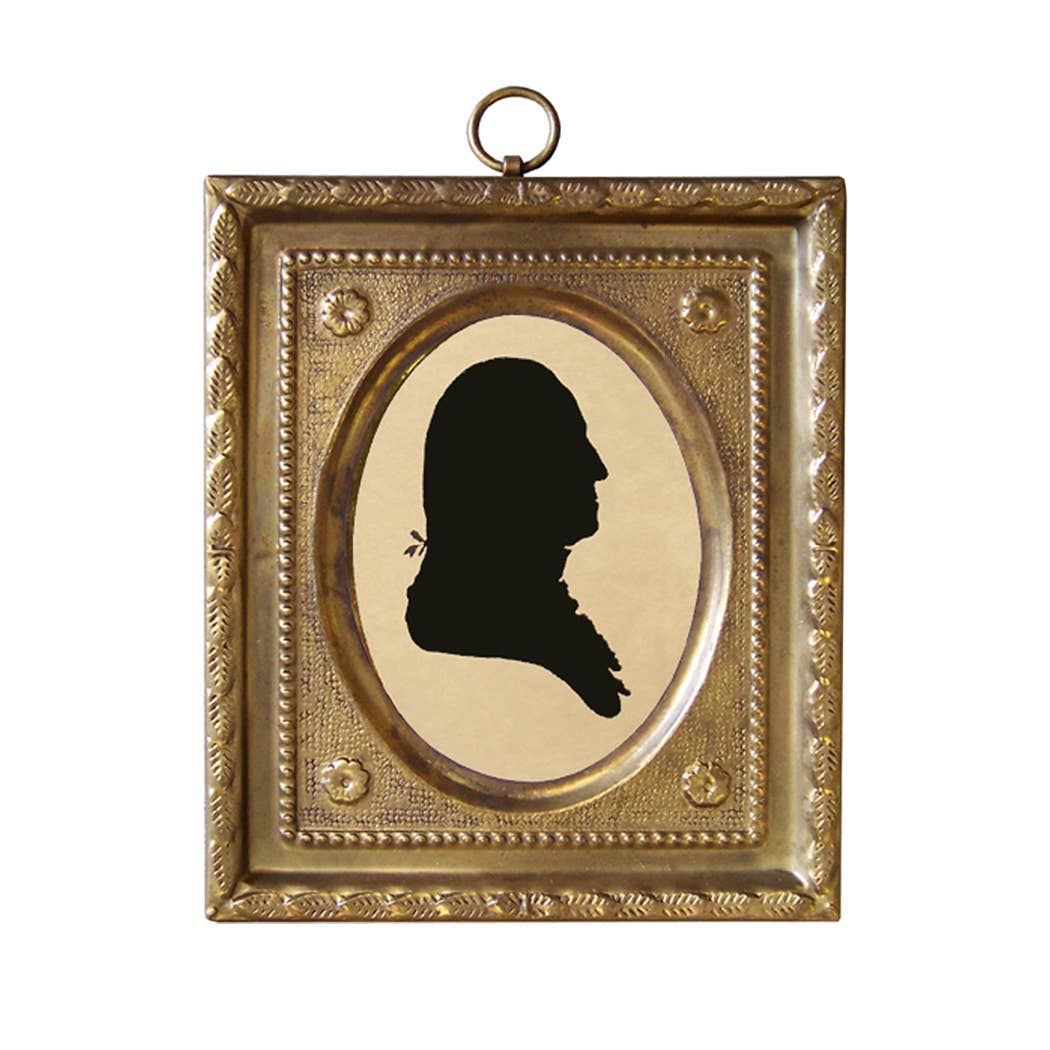 George Washington - Mini Print in Brass Frame