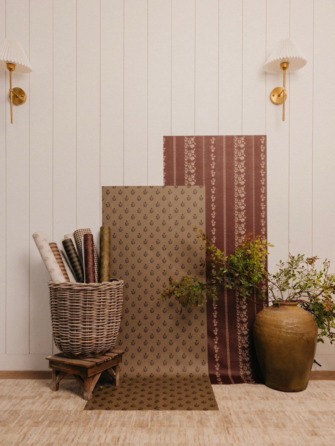 Roselle Stripe Wallpaper by Safari Natalia x Taddy Mikelaites